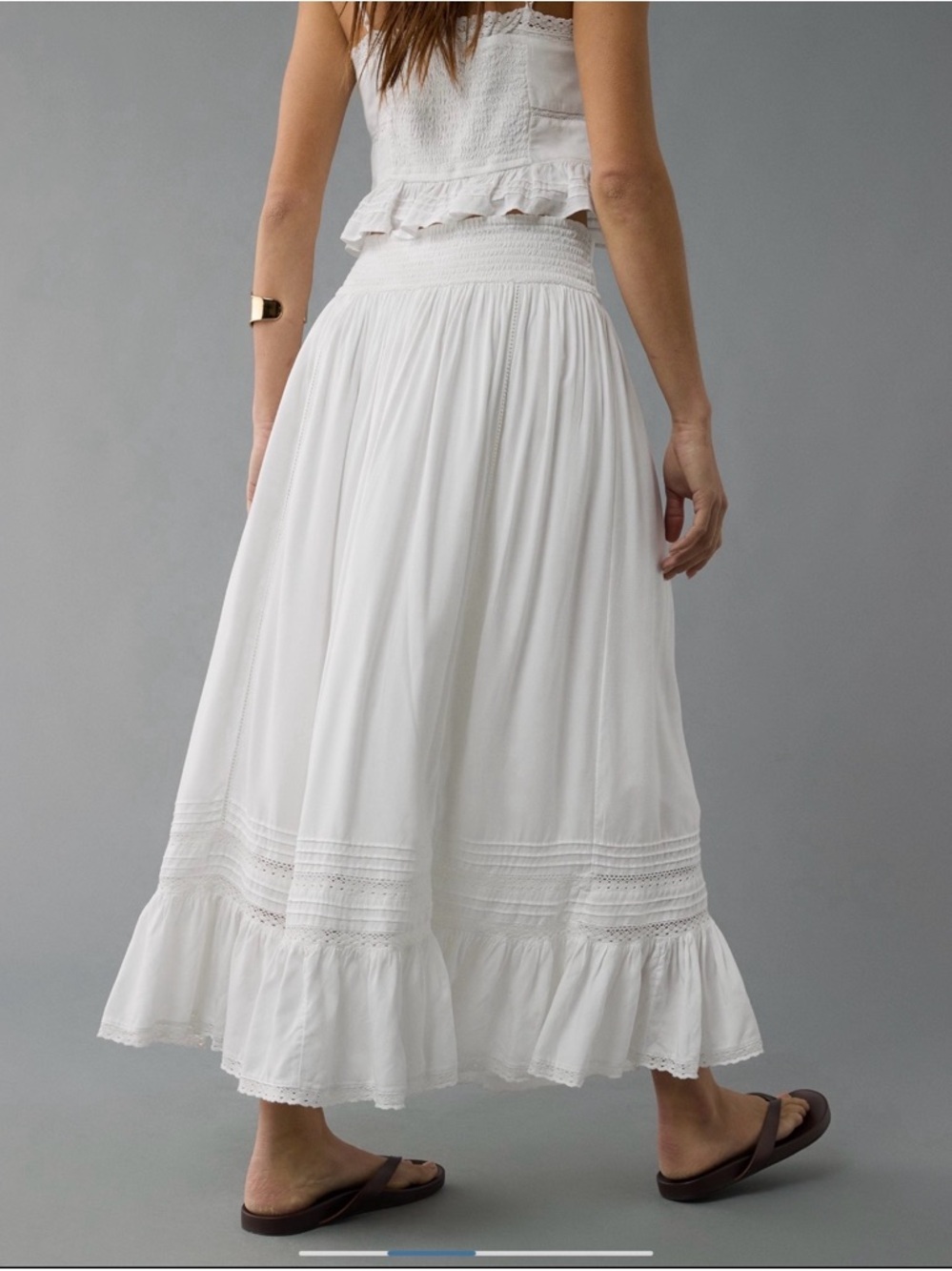 AE High -Waisted Ruffle Maxi Skirt - Picture 2 of 4